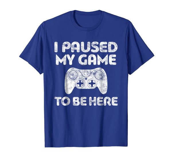 

i paused my game to be here t-shirt video gamer gift shirt, White;black