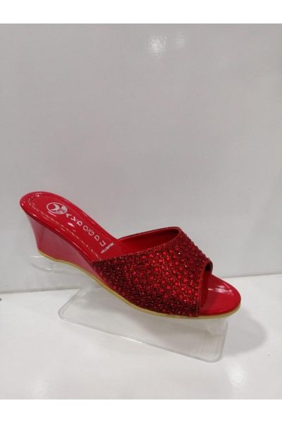 

slippers women red cubic zirconia, Black