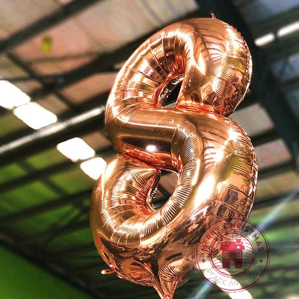 

party decoration 40inch rose gold giant digital balloons large number aluminum helium balloon birthday wedding anniversary black supplies