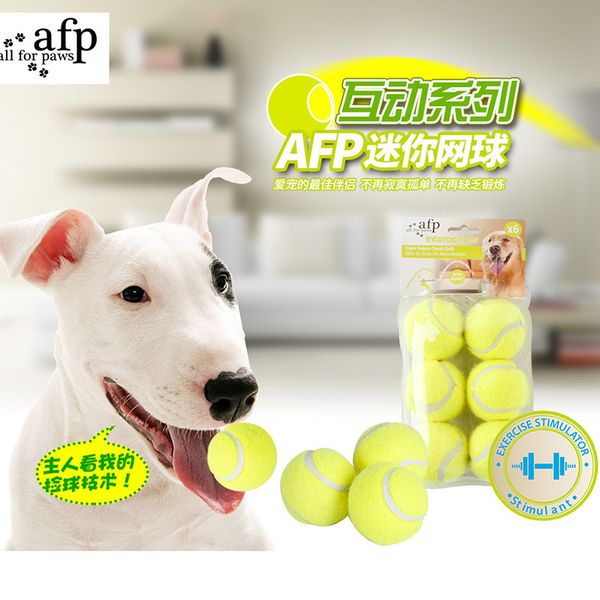 

three afp tennis sizes pet toy dog bite resistant plush outdoor play elastic ball