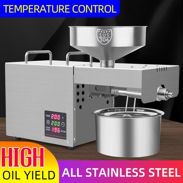 

household oil press stainless steel small intelligent temperature control pressers