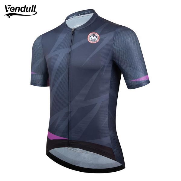 

racing jackets vendull man cycling jersey 2021 summer mountain bicycle clothing maillot bike clothes 100% polyester, Black;red