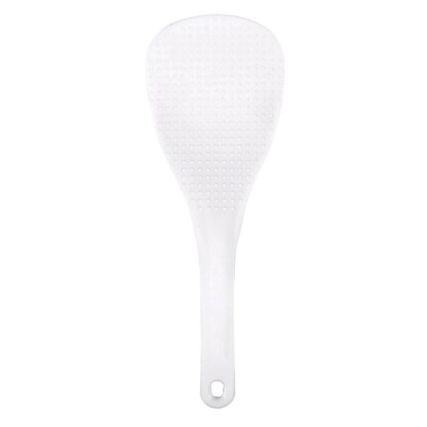 

spoons kitchen dotted white plastic flat rice scoop paddle meal spoon