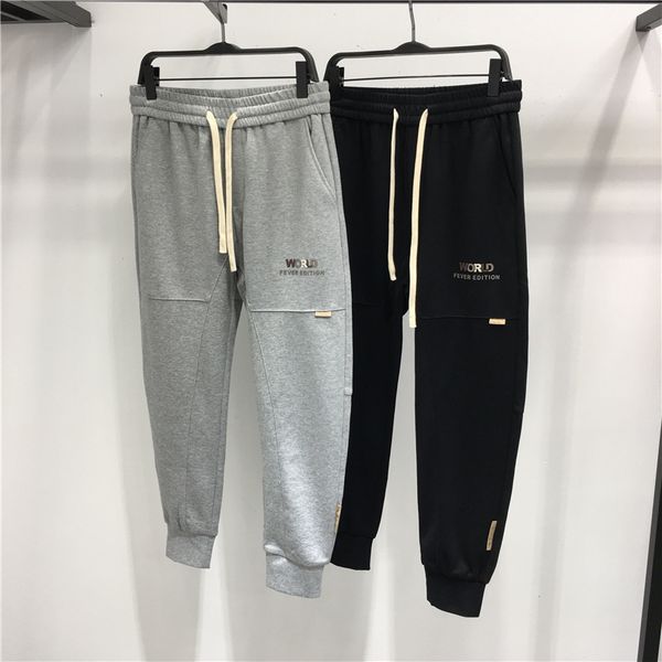 

wei ku sports men's leggings loose 2021 autumn new work cloth casual trend 8003, Black