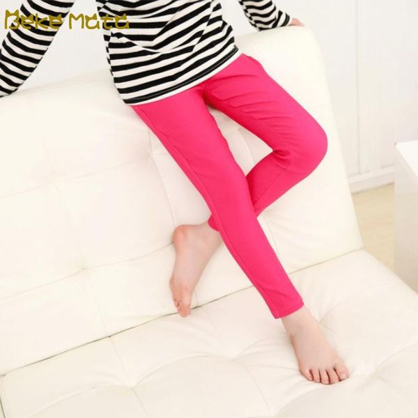

jeans kids girls 2021 spring elastic school teenage girl pants candy color casual skinny pencil children trouser 4-13 years, Blue