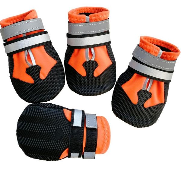 

dog apparel 4pcs small medium large sizes outdoor shoes for sports mountain wearable pets tpr soles waterproof reflective