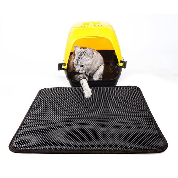 

cat litter mat eva double-layer trapper mats with waterproof bottom layer non-slip pet bed beds & furniture
