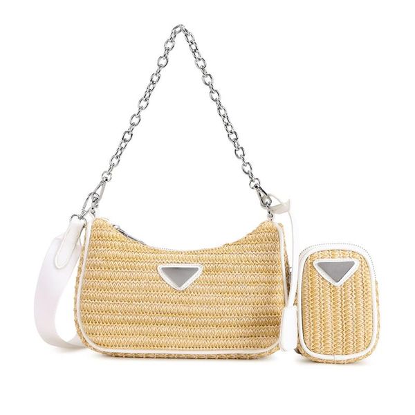 

totes women crossboy bags straw shoulder bag with coin purse and handbag ladies 2 pieces set messenger hobo