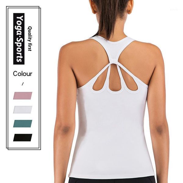 

yoga outfit beautiful waist vest fitness body wear hollow nylon workout for women