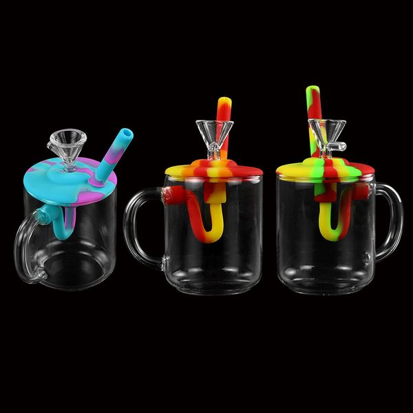 Water Glass Recycler Oil Rig Bong narghilè bong pipa tabacco gorgogliatore design unico tubi dab con quarzo Banger Herb Bowl