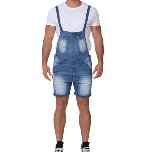 

men's shorts nice summer short jeans overalls men fashion hip denim jumpsuit with pockets male causal distressed slim, White;black