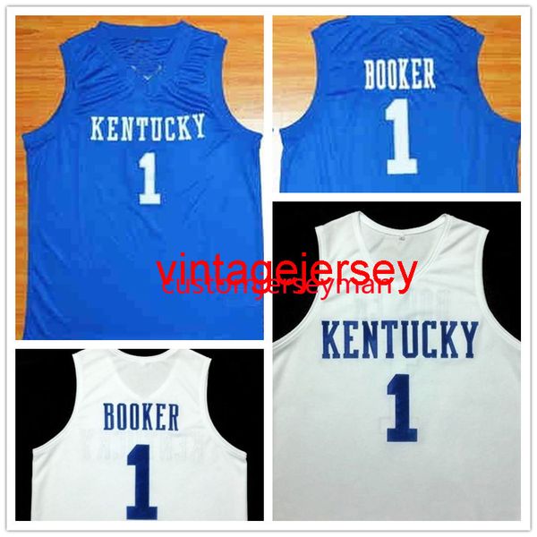 

college kentucky devin #1 booker jerseys throwback mens stitched jersey custom made size s-5xl, Black