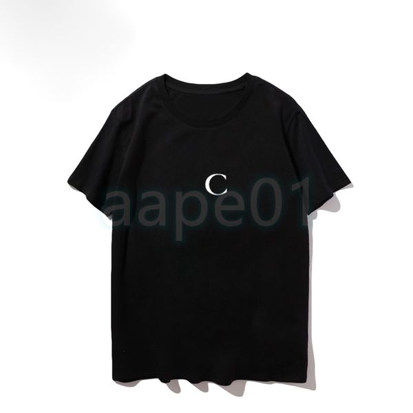 

designer mens classic letter print t shirts man woman round neck short sleeve tees fashion men black white clothing asian size s-2xl, White;black