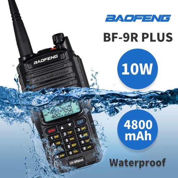 

walkie talkie high power 10w uv-9r plus waterproof ip68 baofeng professional vhf uhf two way radio dual band digital transceiver