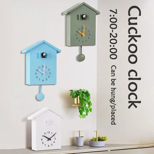 

nordic style cuckoo clock 3 inches out of the window on hour wall clocks
