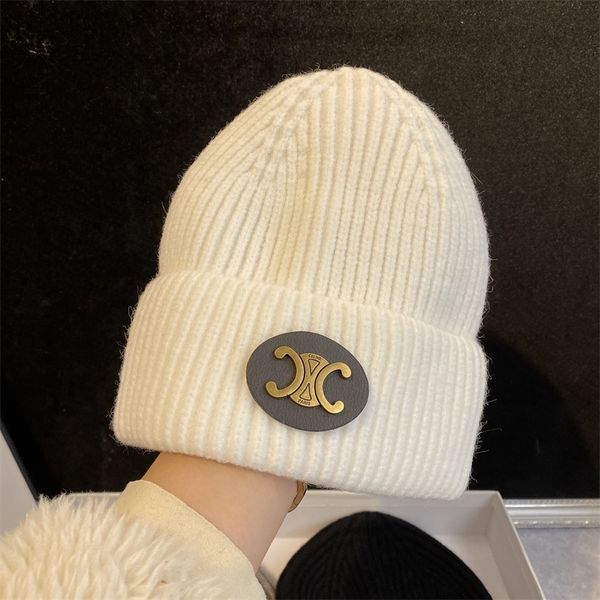 

new thickened warm knitted hat in autumn and winter zy, Blue;gray