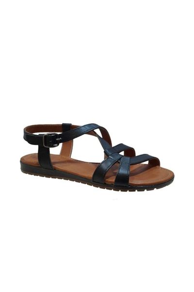 

sandals black genuine leather women 's 087.1491