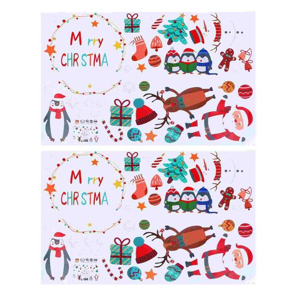 

wall stickers 2pcs christmas decorations window decorative decal