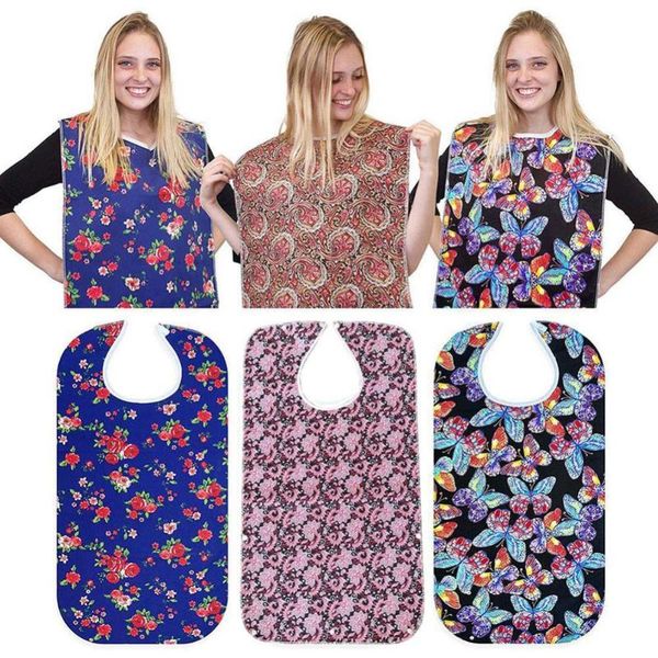 

aprons 80% 78x44cm waterproof meal eating drinking bib protector easy on/off apron