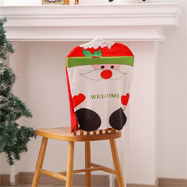 

chair covers 1pcs christmas santa printed elastic stretch dining chairs slipcover kitchen seat cover home decor gifts