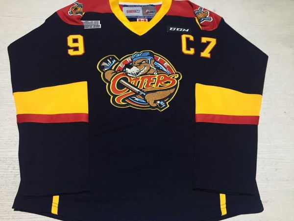 

customized mens ohl 97 connor mcdavid hockey inscribed 'chl roy 2013' erie otter ccm jersey road navy jerseys stitched s-6xl, Black;red