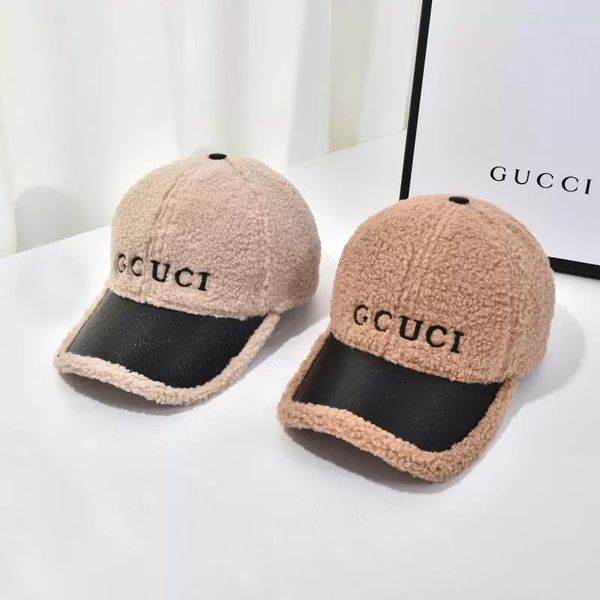 

ins hat female winter baseball lamb wool warm versatile student plush cap