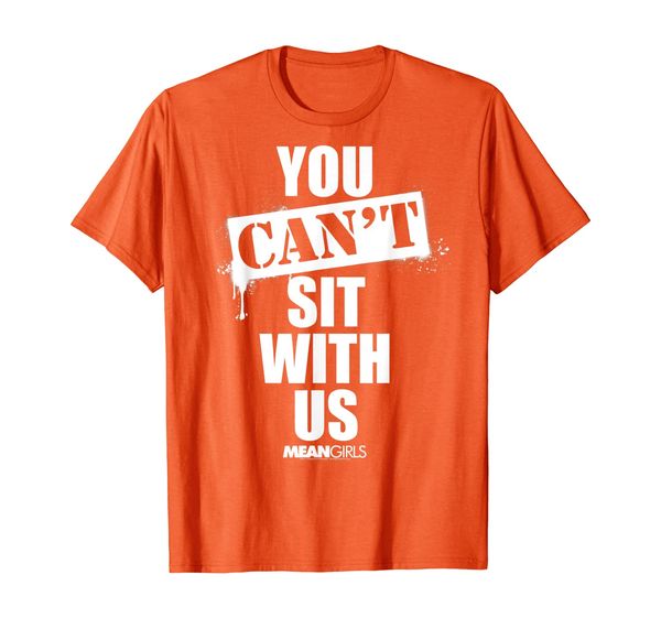 

mean girls you can't sit with us spray paint stencil t-shirt, White;black