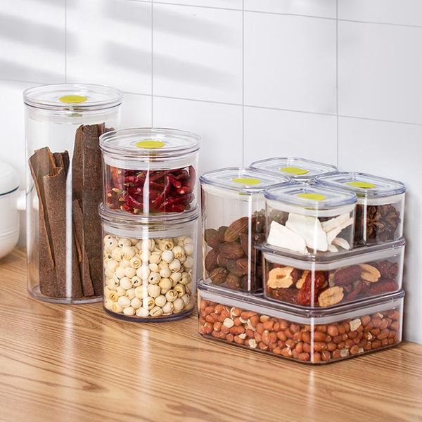 

storage bottles & jars airtight food containers plastic pantry boite hermetique alimentaire transparent canister kitchen organizer