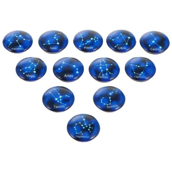 

fridge magnets 12pcs twelve constellation glass for cabinets whiteboards