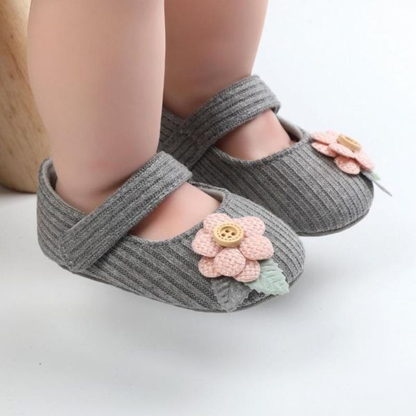 

first walkers 1 pair crib shoes flower decoration anti-skid soft sole breathable comfortable prewalker walking for baby girls