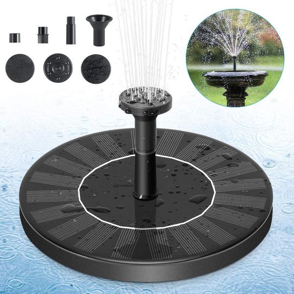 

round solar fountain bird bath garden pool pond panel floating patio decor lawn decoration decorations