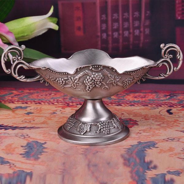 

kitchen storage & organization vintage metal tray fruit plate dessert snack luxury high stand home living room restaurant ktv wedding decora