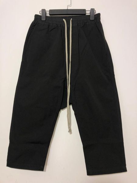 

owen seak men casual harem pants cotton gothic men's clothing sweatpants summer women calf-length pant loose black size xl