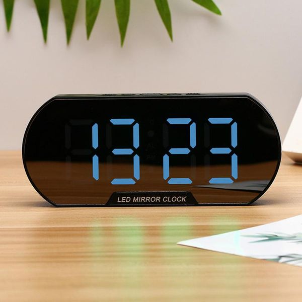 

lights clock mirror usb with 173*75*27mm adjustment alarm wall clocks