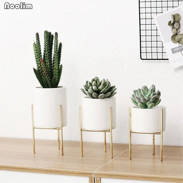 

vases noolim nordic ceramic iron art vase minimalism flower plant flowerpot home decoration for office room coffee without hole