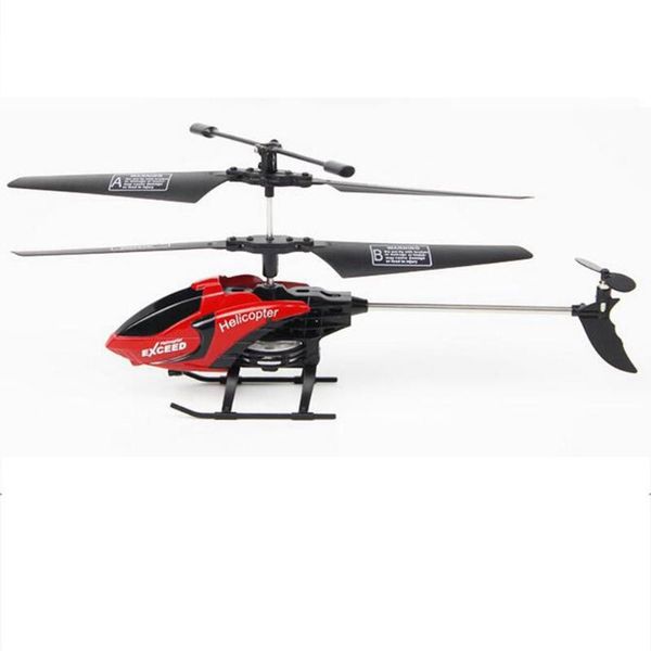 

rctown 3.5 channel remote control helicopter with gyro and light anti- rc toy for children red drones