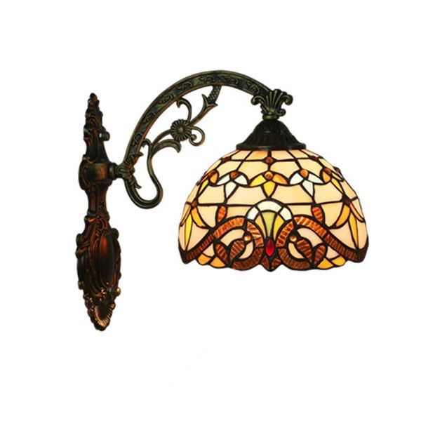 

tiffany wall lamp european retro creative baroque bar coffee shop western restaurant el guest room bedroom bedside e27 lamps