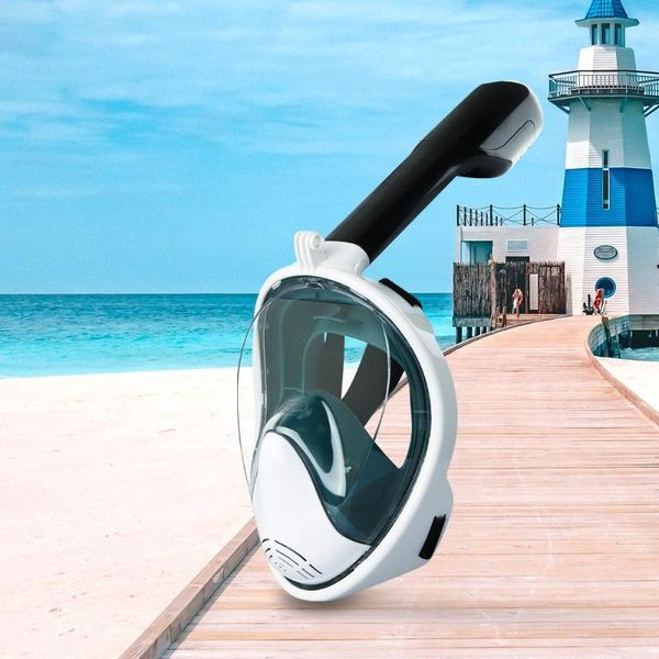 

diving masks full face scuba mask anti fog goggles with camera mount underwater wide view snorkel adjustable swimming for adult