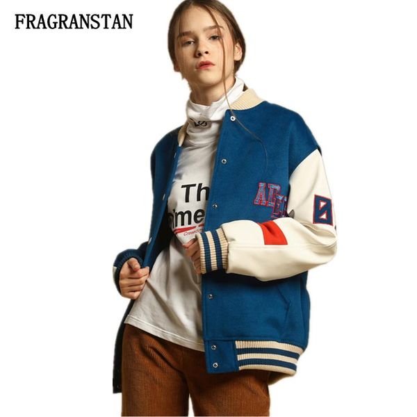 

women's jackets ladies spring autumn stand collar jacket women fashion letter embroidery baseball uniform female oversize casual coat j, Black;brown