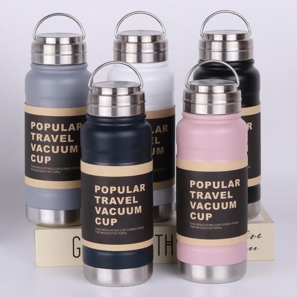 

water bottles southeast asia cross-border dedicated portable stainless steel spray of plastic cool outdoor sports bottle vacuum