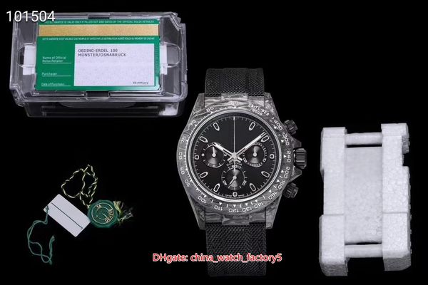 

wf maker watches 8 style 40mm cosmograph diw carbon fiber chronograph workin cal.4130 movement mechanical automatic mens watch men's wr, Slivery;brown