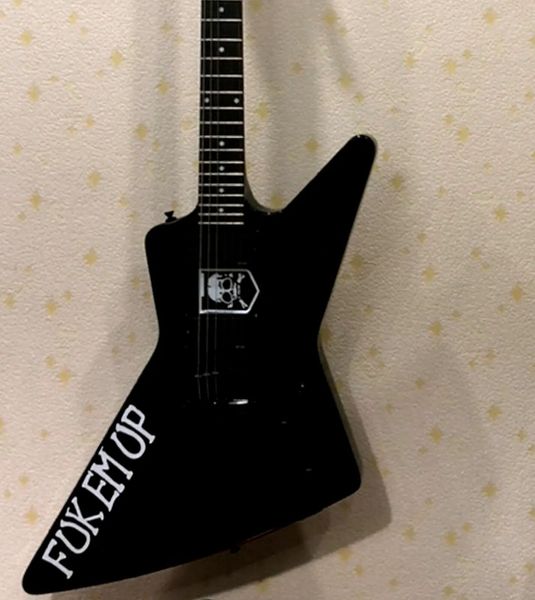

custom electric guitar, fuk en up black jameshetfield