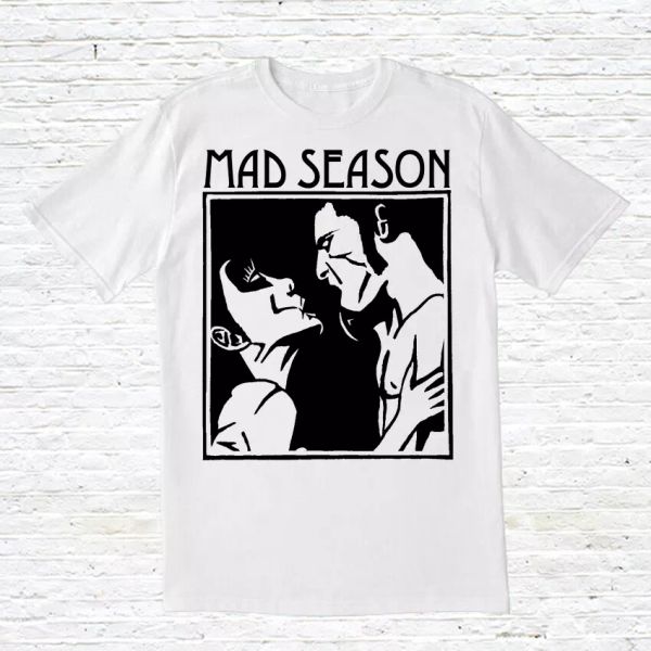 

mad season t-shirt (pearl jam / alice in chains / grunge), White;black