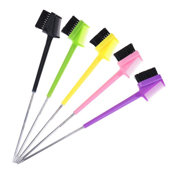 

hair brushes 1pc double side edge comb control brush for styling salon professional accessories, Silver