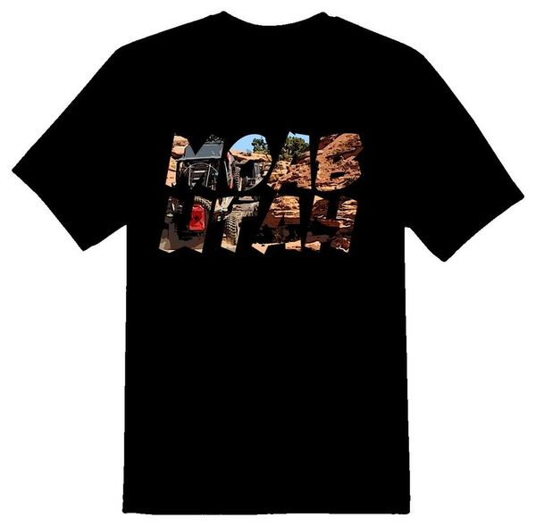 

moab utah metal masher mirror gulch utv atv black or white tee, White;black