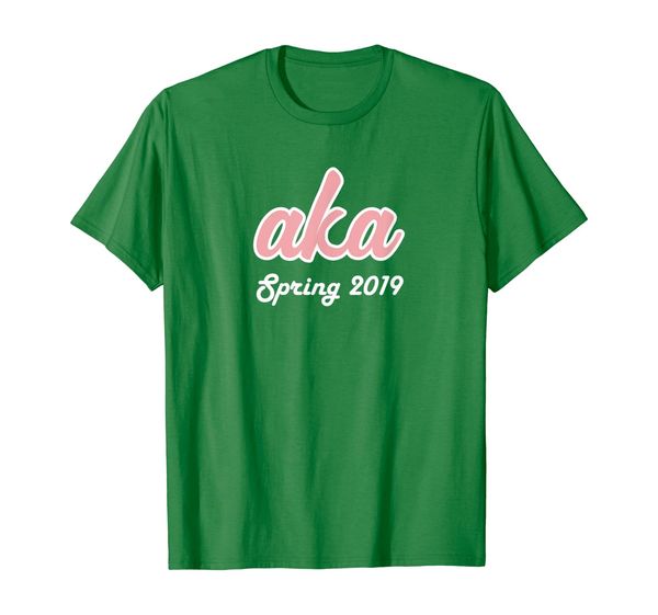 

AKA t-shirt Pledge Line Cross Special Pink and Green, Mainly pictures