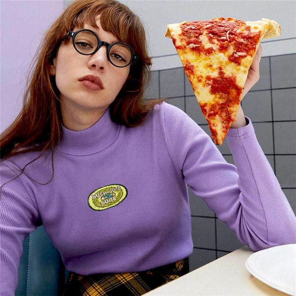 

women's blouses & shirts women ladies basic blouse sweater long sleeve pullover turtle neck stretch for shopping dating gift, White