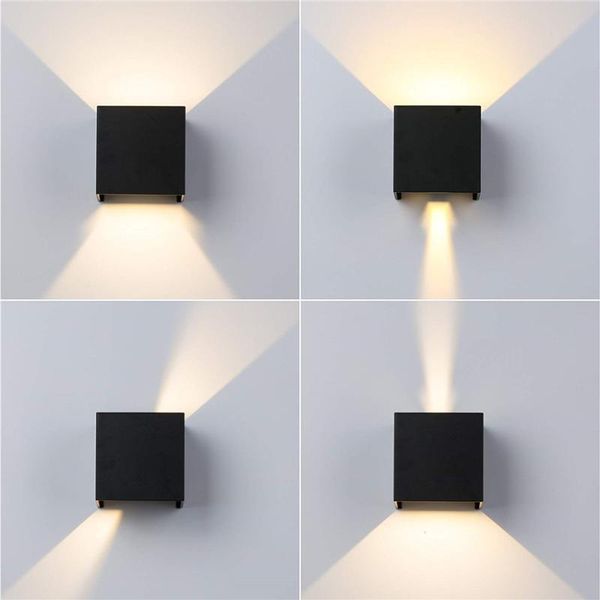

lampada led aluminium wall light rail project square lamp bedside room bedroom decor arts outdoor lamps