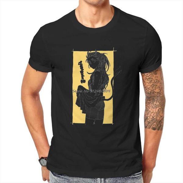 

men's t-shirts dorohedoro japanese manga series girl tshirt graphic men vintage grunge summer cotton harajuku t shirt, White;black