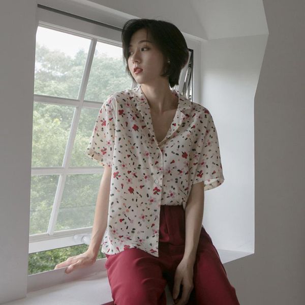 

women's blouses & shirts vintage floral print womens and, White